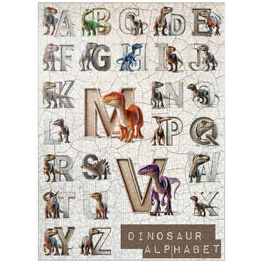 puzzleplate Illustration Collage: Dinosaur Alphabet, vol.3 1000 Jigsaw Puzzle