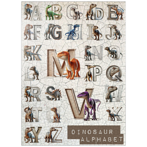 puzzleplate Illustration Collage: Dinosaur Alphabet, vol.3 1000 Jigsaw Puzzle