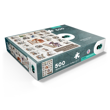 Illustration Collage: Dinosaur Alphabet, vol.3 500 Jigsaw Puzzle box view1