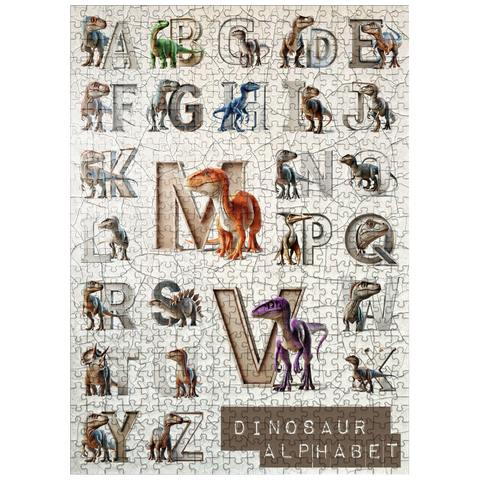 puzzleplate Illustration Collage: Dinosaur Alphabet, vol.3 500 Jigsaw Puzzle