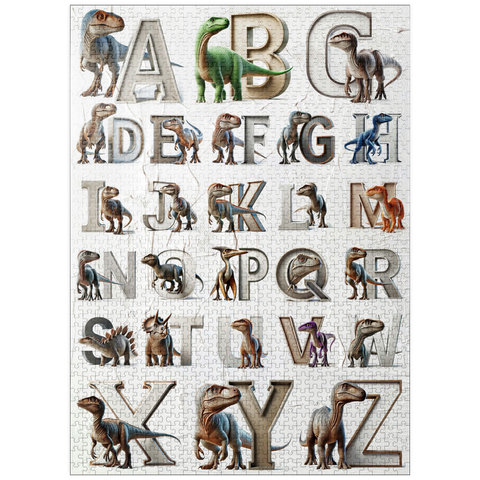 puzzleplate Illustration Collage: Dinosaur Alphabet, vol.4 1000 Jigsaw Puzzle