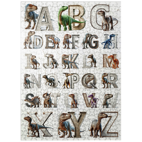 puzzleplate Illustration Collage: Dinosaur Alphabet, vol.4 500 Jigsaw Puzzle