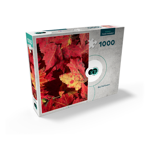 Macro Photography: Red Fall Leaves, no.2 1000 Jigsaw Puzzle box view2