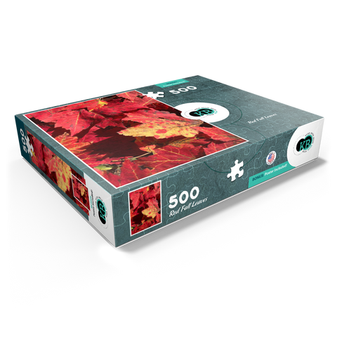 Macro Photography: Red Fall Leaves, no.2 500 Jigsaw Puzzle box view1