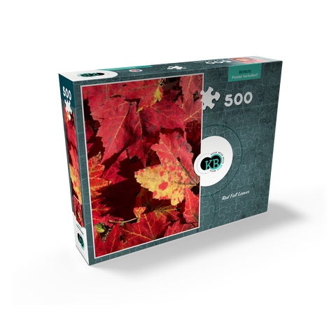 Macro Photography: Red Fall Leaves, no.2 500 Jigsaw Puzzle box view2