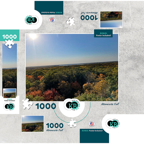 Nature Photography: Minnesota Fall 1000 Jigsaw Puzzle box 3D Modell
