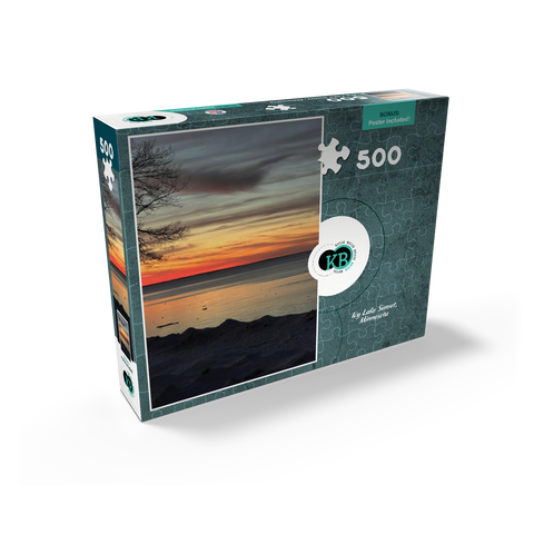 Nature Photography: Icy Lake Sunset, Minnesota 500 Jigsaw Puzzle box view2