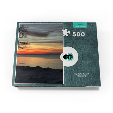 Nature Photography: Icy Lake Sunset, Minnesota 500 Jigsaw Puzzle box view3
