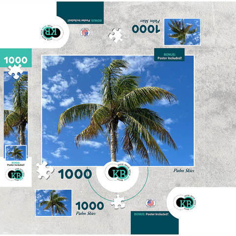 Nature Photography: Palm Skies, Florida, USA 1000 Jigsaw Puzzle box 3D Modell