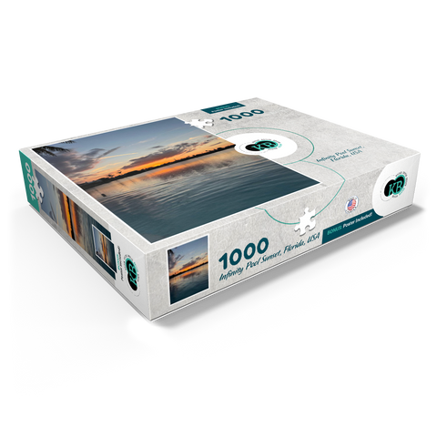 Nature Photography: Infinity Pool Sunset, Florida, USA 1000 Jigsaw Puzzle box view1