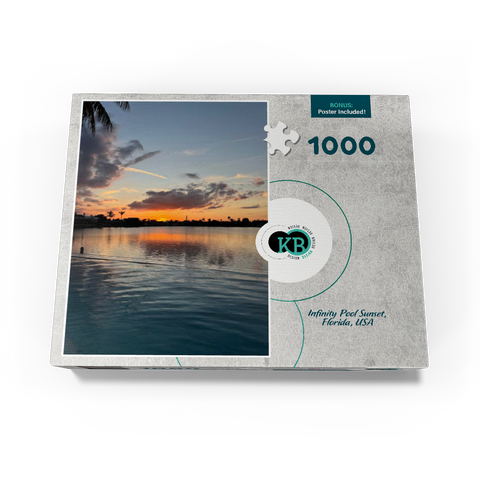 Nature Photography: Infinity Pool Sunset, Florida, USA 1000 Jigsaw Puzzle box view3
