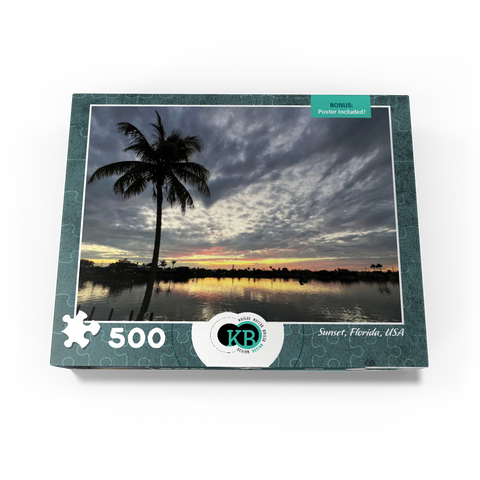 Nature Photography: Sunset, Florida, USA 500 Jigsaw Puzzle box view3