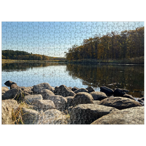 puzzleplate Nature Photography: Tranquil Pond, Minnesota, USA 500 Jigsaw Puzzle