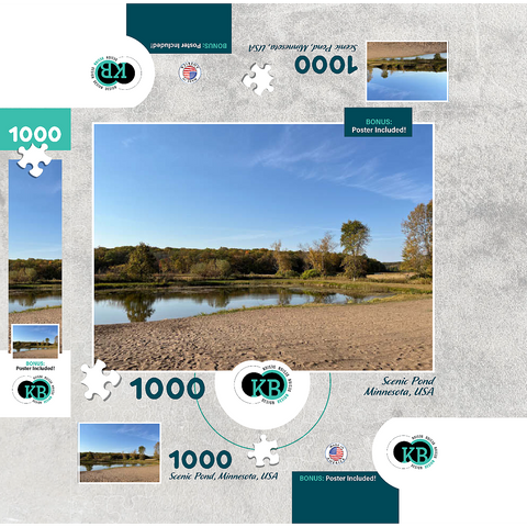 Nature Photography: Scenic Pond, Minnesota, USA 1000 Jigsaw Puzzle box 3D Modell