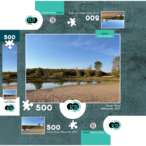 Nature Photography: Scenic Pond, Minnesota, USA 500 Jigsaw Puzzle box 3D Modell