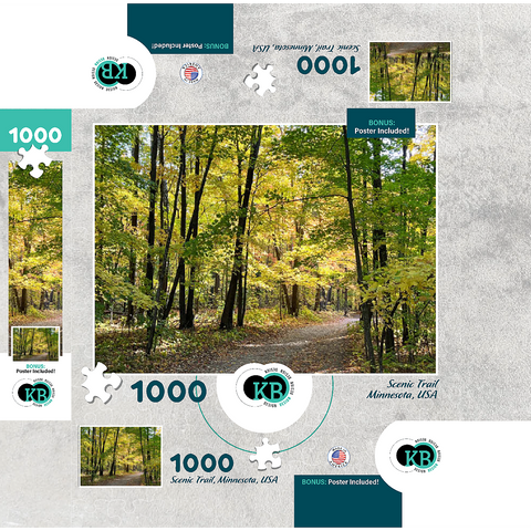 Nature Photography: Scenic Trail, Minnesota, USA 1000 Jigsaw Puzzle box 3D Modell