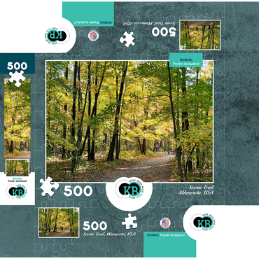 Nature Photography: Scenic Trail, Minnesota, USA 500 Jigsaw Puzzle box 3D Modell