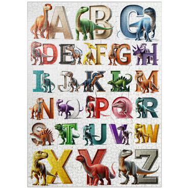 puzzleplate Illustration Collage: Dinosaur Alphabet, vol.5 1000 Jigsaw Puzzle