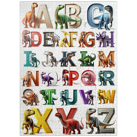 puzzleplate Illustration Collage: Dinosaur Alphabet, vol.5 1000 Jigsaw Puzzle