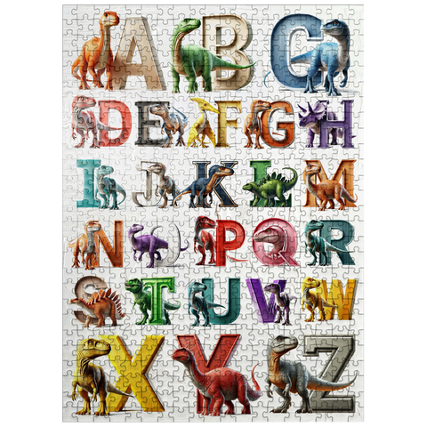puzzleplate Illustration Collage: Dinosaur Alphabet, vol.5 500 Jigsaw Puzzle