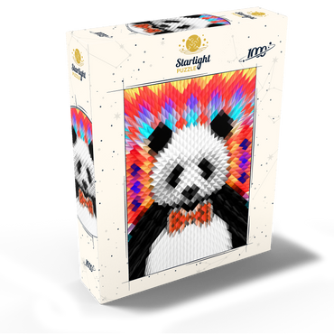Colorful Geometric Panda with Vibrant Pattern 1000 Jigsaw Puzzle box view2