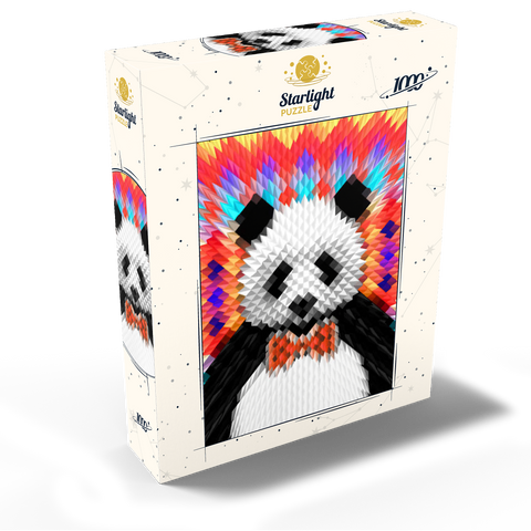 Colorful Geometric Panda with Vibrant Pattern 1000 Jigsaw Puzzle box view2