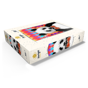 Colorful Geometric Panda with Vibrant Pattern 100 Jigsaw Puzzle box view1