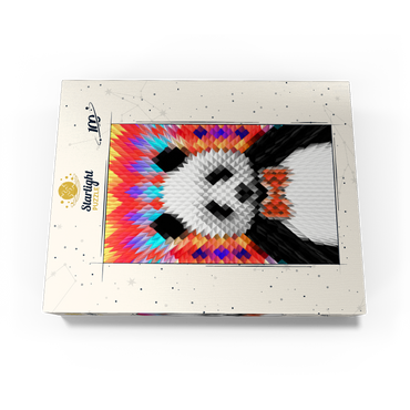 Colorful Geometric Panda with Vibrant Pattern 100 Jigsaw Puzzle box view3