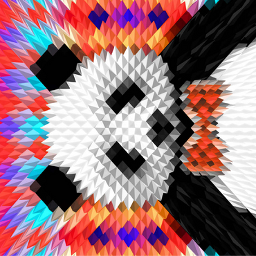 Colorful Geometric Panda with Vibrant Pattern 100 Jigsaw Puzzle 3D Modell