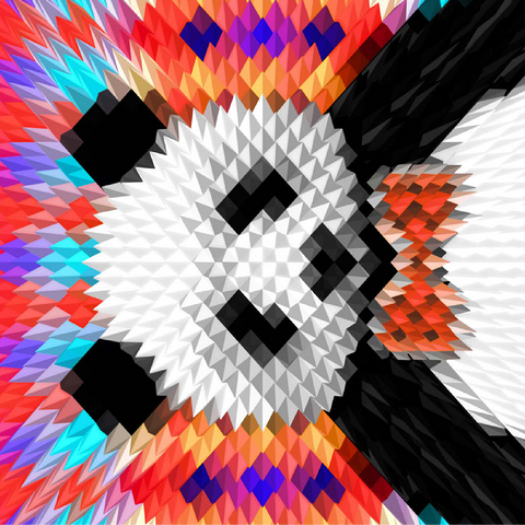 Colorful Geometric Panda with Vibrant Pattern 100 Jigsaw Puzzle 3D Modell