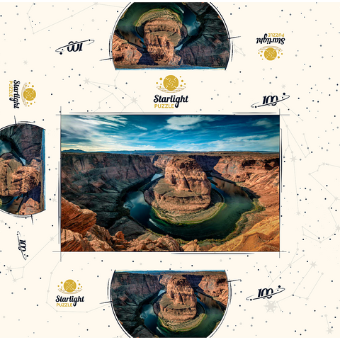 Horseshoe Bend, Arizona 100 Jigsaw Puzzle box 3D Modell