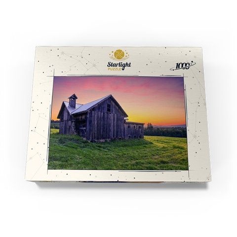 Rustic Barn at Sunset - Tranquil Countryside Scene 1000 Jigsaw Puzzle box view3