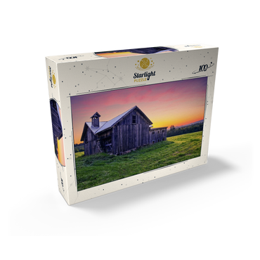 Rustic Barn at Sunset - Tranquil Countryside Scene 100 Jigsaw Puzzle box view2