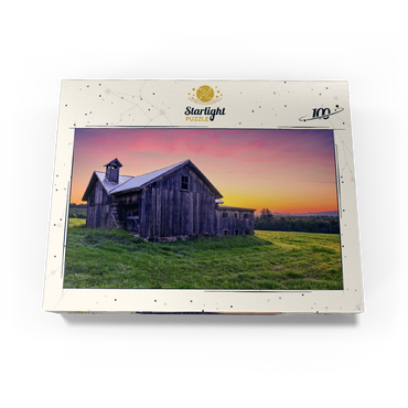 Rustic Barn at Sunset - Tranquil Countryside Scene 100 Jigsaw Puzzle box view3