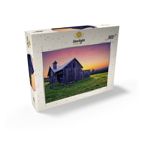 Rustic Barn at Sunset - Tranquil Countryside Scene 500 Jigsaw Puzzle box view2