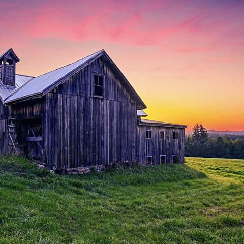 Rustic Barn at Sunset - Tranquil Countryside Scene 500 Jigsaw Puzzle 3D Modell