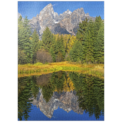 puzzleplate Grand Teton National Park - Mountain Reflection in Autumn 1000 Jigsaw Puzzle