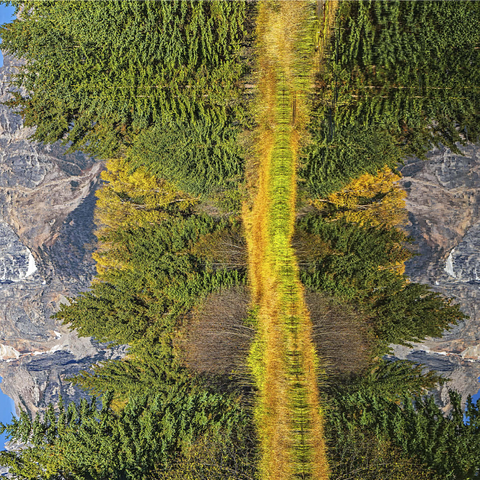 Grand Teton National Park - Mountain Reflection in Autumn 1000 Jigsaw Puzzle 3D Modell