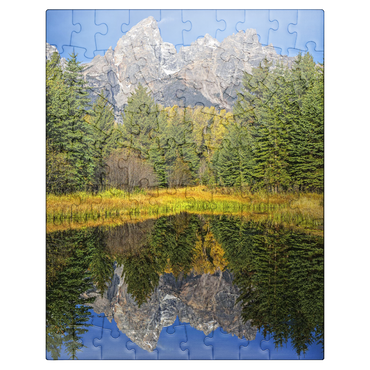 puzzleplate Grand Teton National Park - Mountain Reflection in Autumn 100 Jigsaw Puzzle