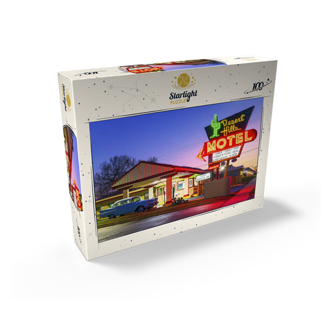 Desert Hills Motel - Classic Route 66 Neon Nostalgia 100 Jigsaw Puzzle box view2