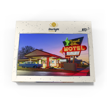 Desert Hills Motel - Classic Route 66 Neon Nostalgia 100 Jigsaw Puzzle box view3