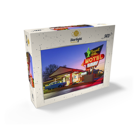 Desert Hills Motel - Classic Route 66 Neon Nostalgia 500 Jigsaw Puzzle box view2