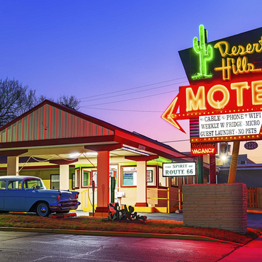 Desert Hills Motel - Classic Route 66 Neon Nostalgia 500 Jigsaw Puzzle 3D Modell