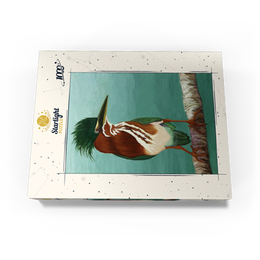 Green Heron on Branch with Vibrant Plumage 1000 Jigsaw Puzzle box view3