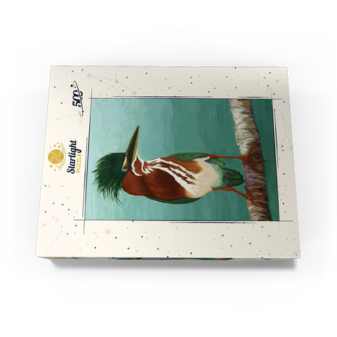 Green Heron on Branch with Vibrant Plumage 500 Jigsaw Puzzle box view3