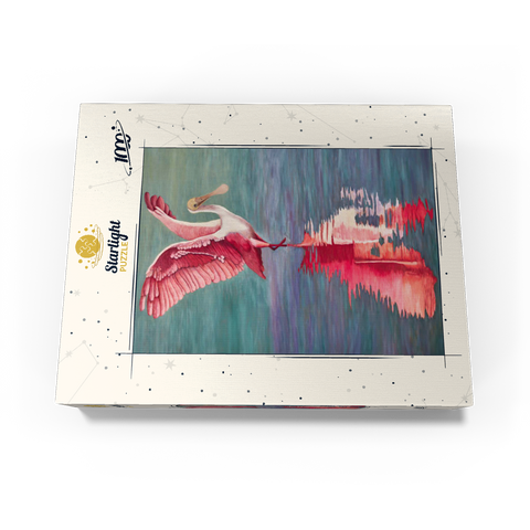 Roseate Spoonbill with Reflective Water 1000 Jigsaw Puzzle box view3
