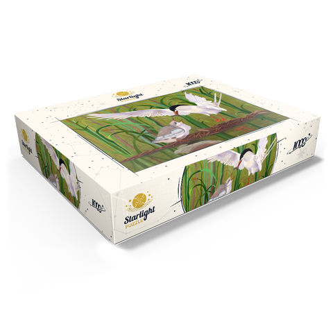 Forster's Tern Feeding Chick in Wetlands 1000 Jigsaw Puzzle box view1