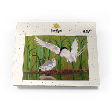 Forster's Tern Feeding Chick in Wetlands 1000 Jigsaw Puzzle box view3