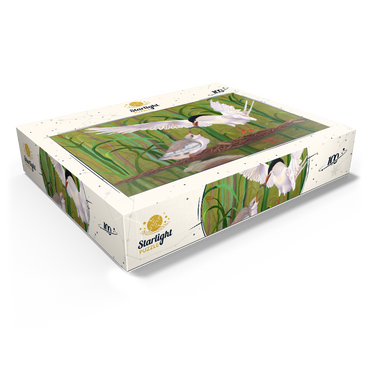 Forster's Tern Feeding Chick in Wetlands 100 Jigsaw Puzzle box view1