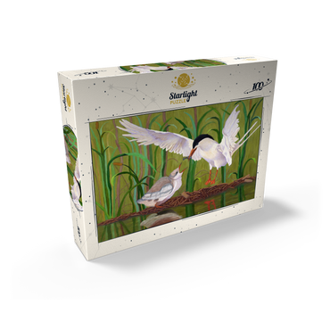 Forster's Tern Feeding Chick in Wetlands 100 Jigsaw Puzzle box view2